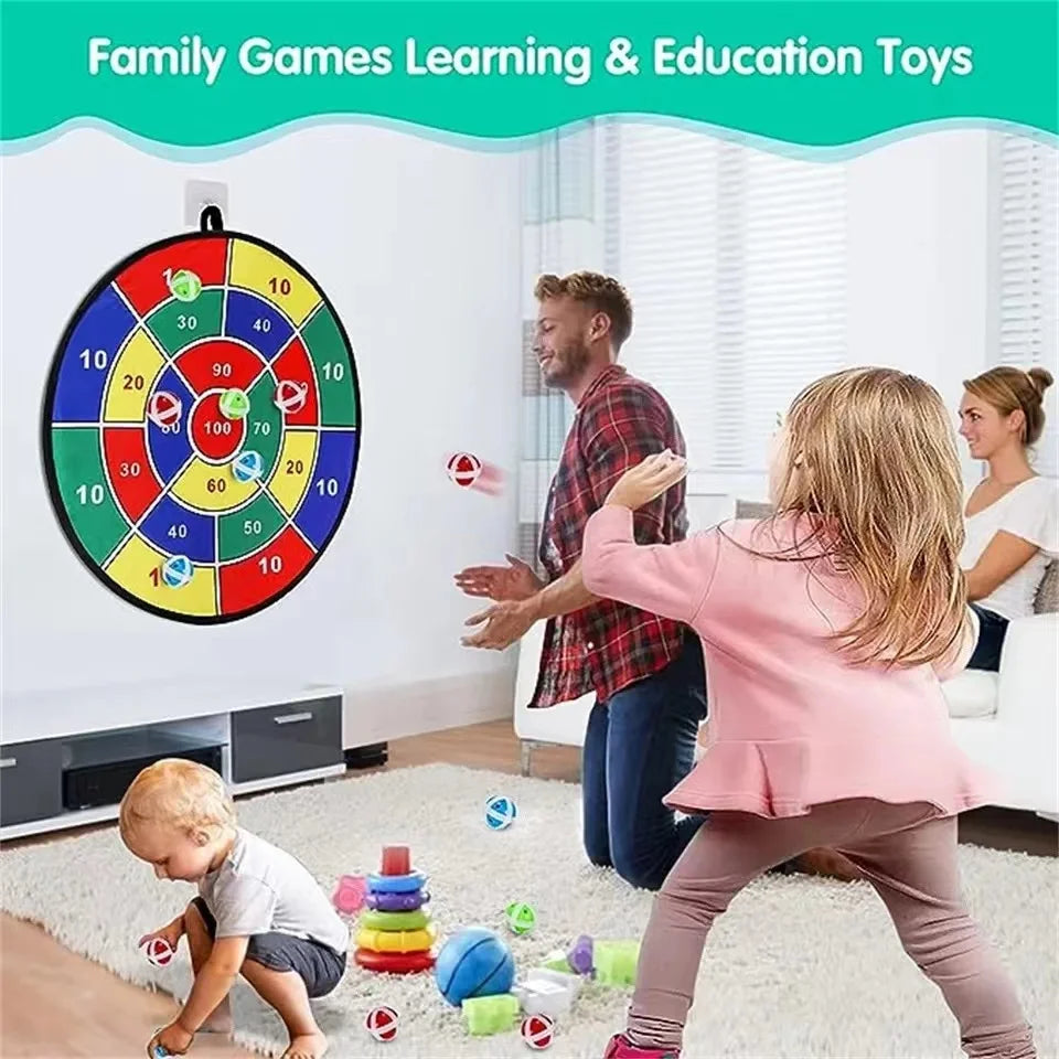 Sticky Ball Dart Board Family Game Educational Indoor