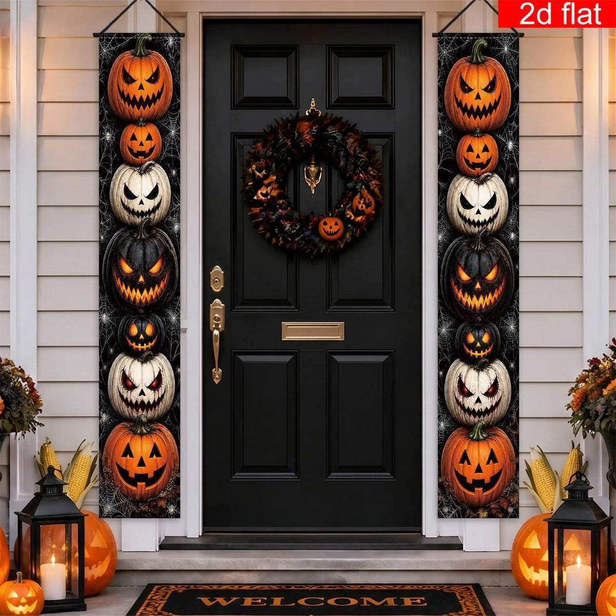 Halloween Porch Banner Set Jack O Lantern