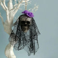 Halloween Skull Hanging Ornaments Foam Skull Bride Clothes Bone Head Scene Layout