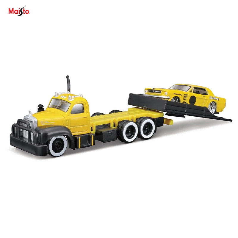 Maisto 1:64 FLATBED 1988 BMW M3 E30 1965 FORD MUSTANG Elite Transport