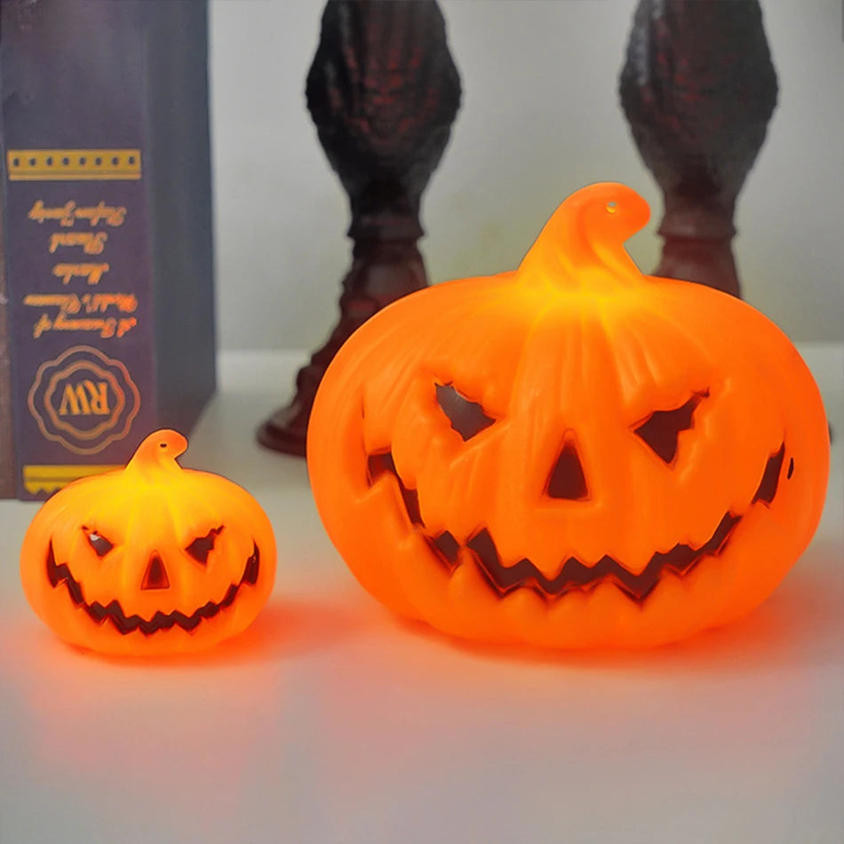Pumpkin Lantern Candle Light Halloween Ghost Lamp