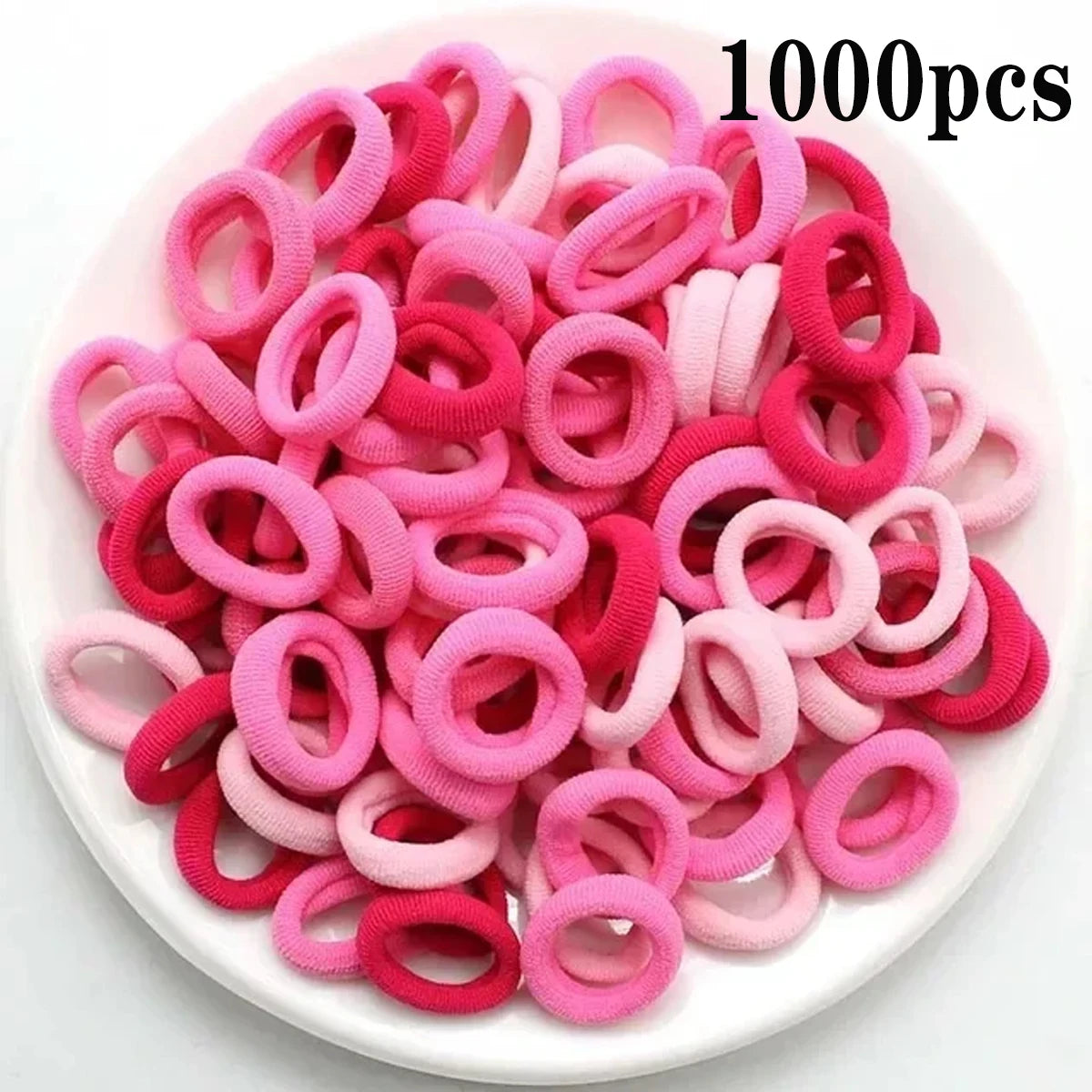 200-1000pcs Women Girls Colorful Nylon Elastic Hair Bands Ponytail Small