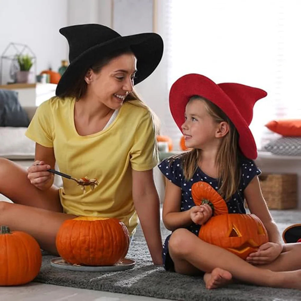 Halloween Witch Hat Long Point Hat Knitted Cap Women Halloween Party Cosplay
