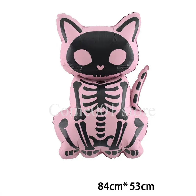 2026 New Halloween Ghost Skeleton Dog Cat Foil Ballons Halloween Festival