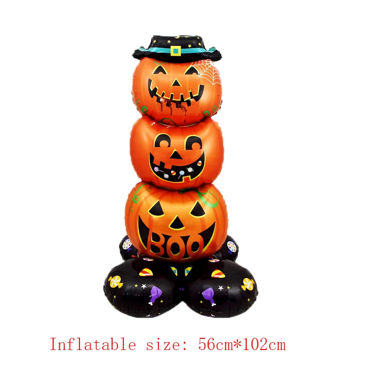 1set Giant Stand Pedestal Halloween Party Balloons Ghost Skull Pumpkin Tree
