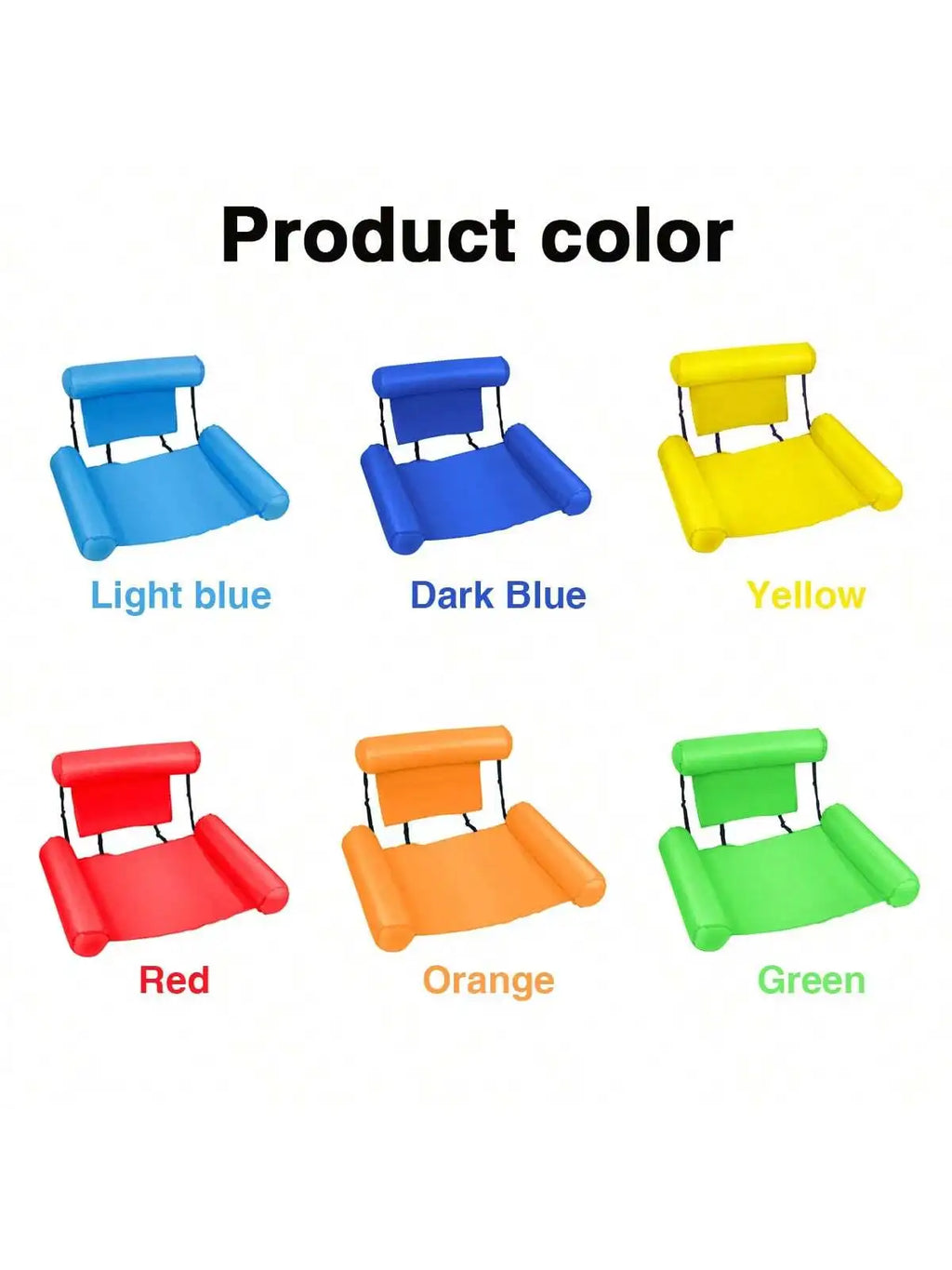 Inflatable Pool Floats Adult Size Water Hammock Floats Swimming Pool Multi
