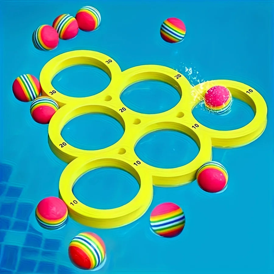Swimming Pool Toss Game Set Family Water Sports Floating Pool Toys Throwing