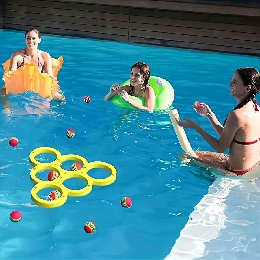 Swimming Pool Toss Game Set Family Water Sports Floating Pool Toys Throwing