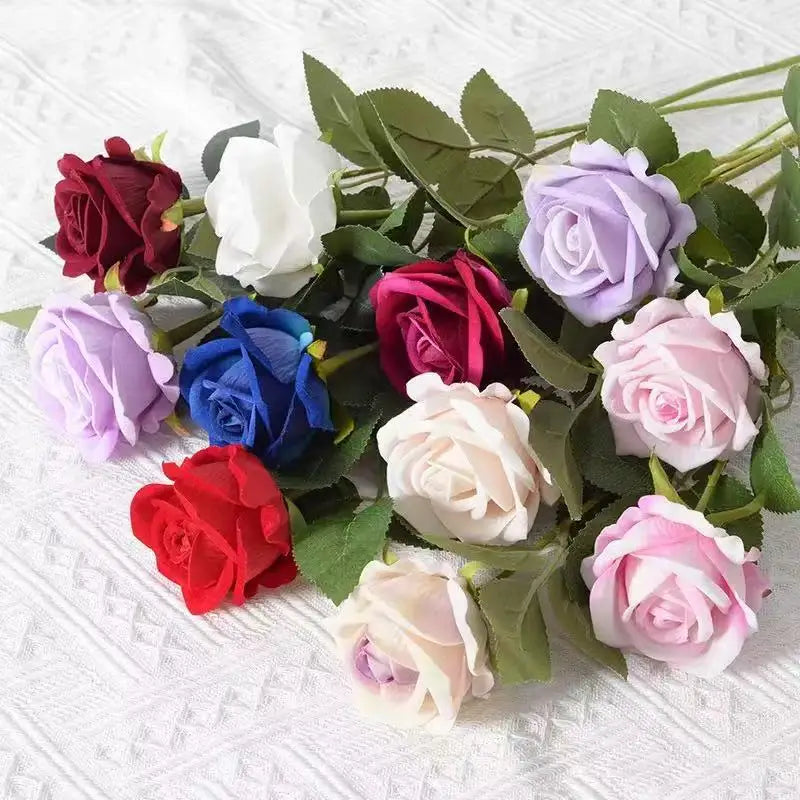 1 5 10 20pcs Roses Artificial Flowers Rose Flower Branch Realistic Fake