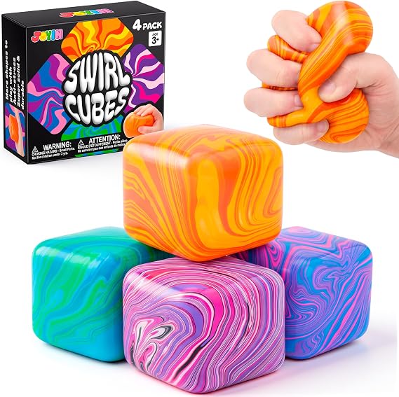 Premium Stress Cube 4-Pack Squishy Fidget Toys