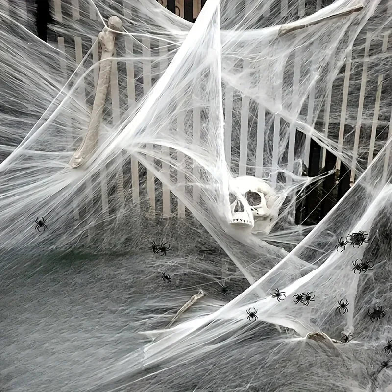 Stretchable Spider Webs Party Haunted Decoration Set