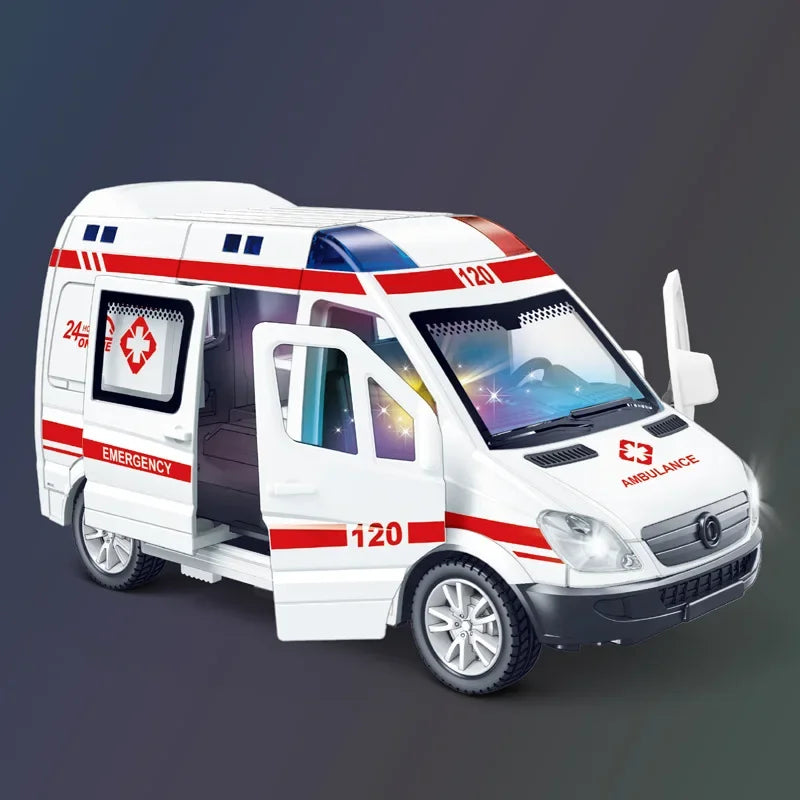 1:32 Diecast Mini Police Car Fire Truck Model