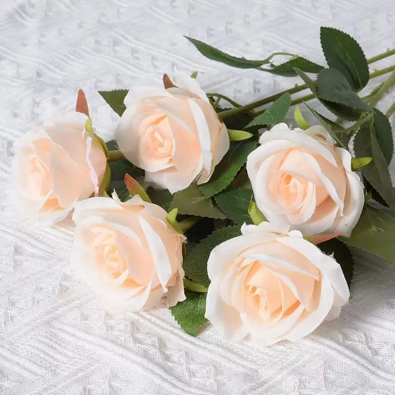 1 5 10 20pcs Roses Artificial Flowers Rose Flower Branch Realistic Fake