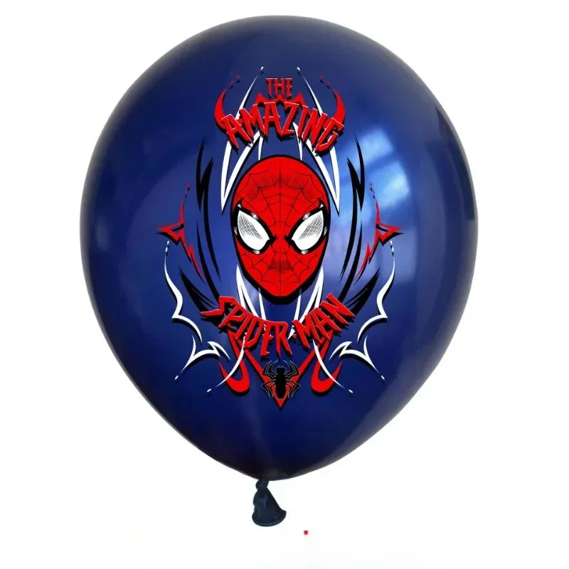 12pcs Cartoon Spider Theme Latex Balloons Kids Party