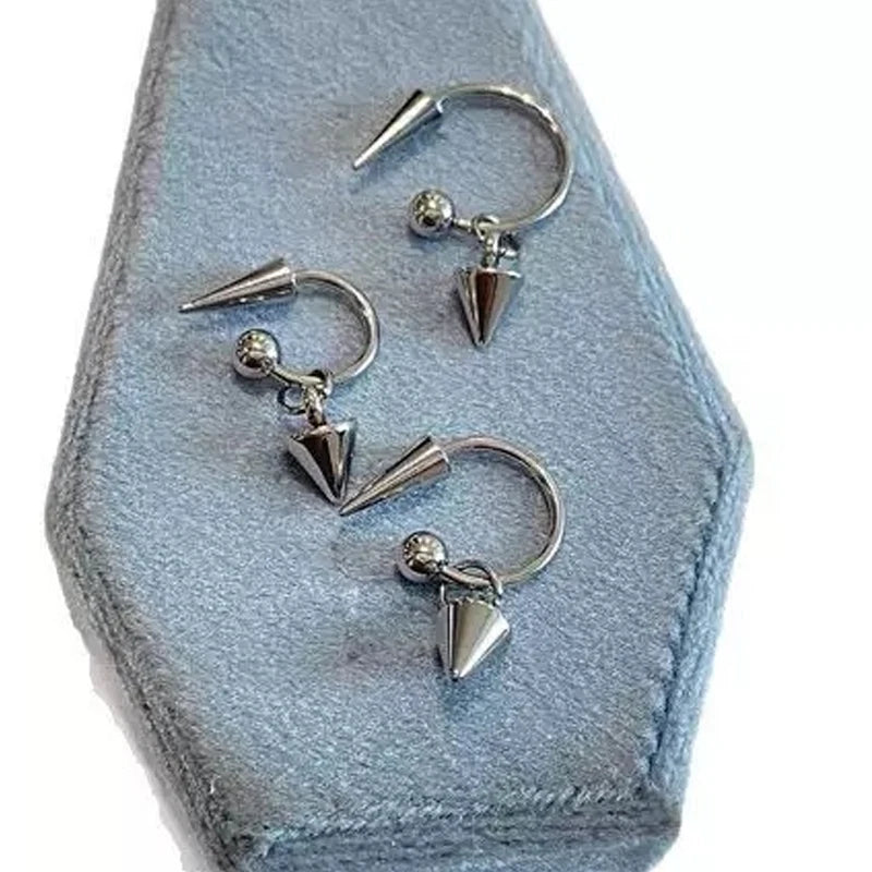 Punk Rivet Earrings Women Korean Fashion Geometric Goth