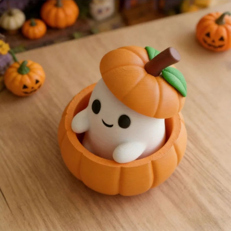 Set Includes Pumpkin Base Ghost Hat Creative 3D