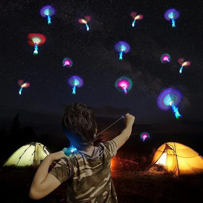 LED Light Arrow Rocket Helicopter Flying Toy