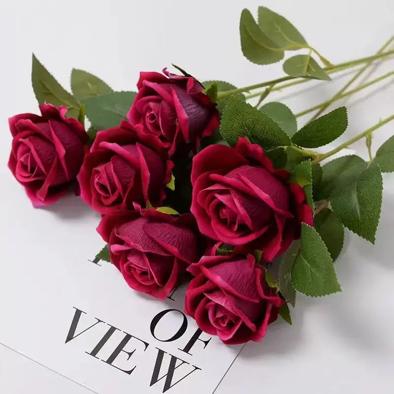 1 5 10 20pcs Roses Artificial Flowers Rose Flower Branch Realistic Fake