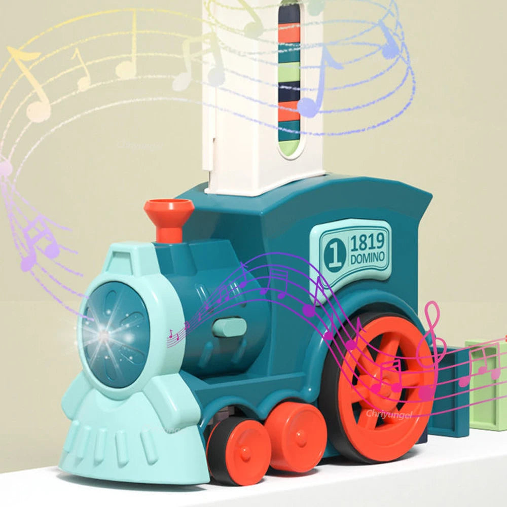 Domino Train Automatic Laying Electric Car Colorful