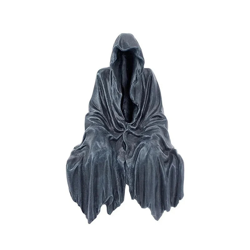 Black Clothes Mysterious Master Ornament Horror Black Robed Night Walker Gothic
