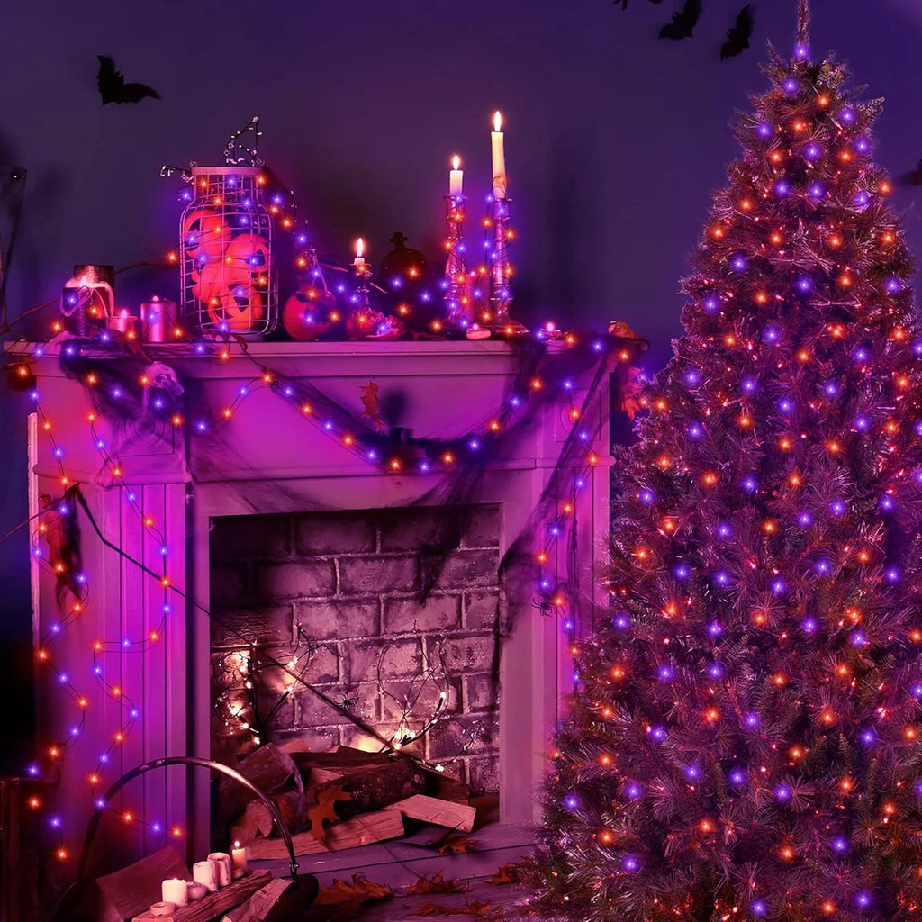 5M-20M Halloween Lights LED Purple Orange String