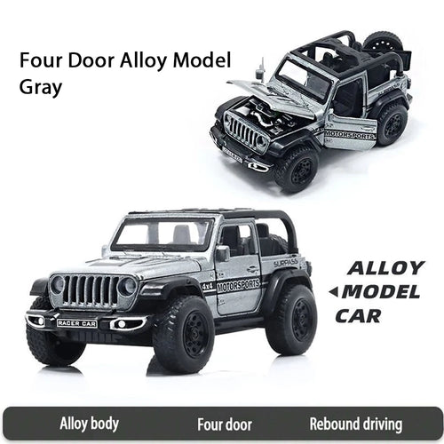 1 36 Convertible Wrangler Off-road Vehicle Die-cast Metal Boy's Toy Four Doors