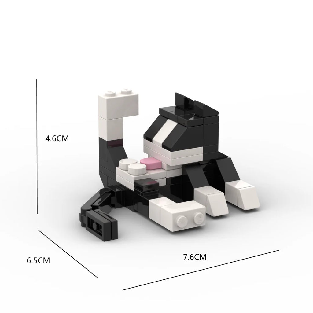 Animal Series 62 Piece MOC Bricks Cat Figures Building