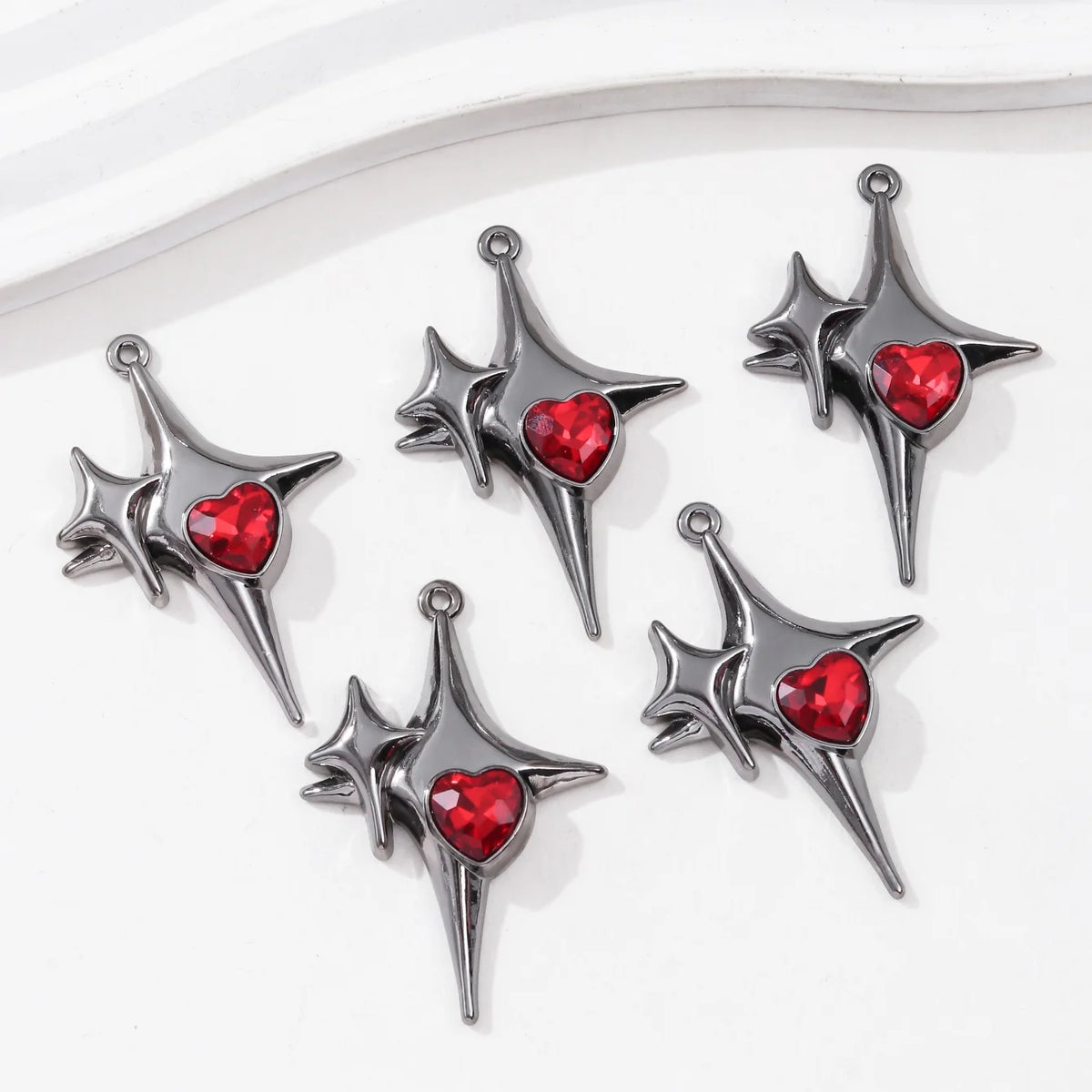10pcs Dark Gothic Retro Black Butterfly Spider Cross
