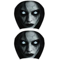 2pcs Scary Headrest Cover Halloween Decoration Accessories Hilarious Car Cover