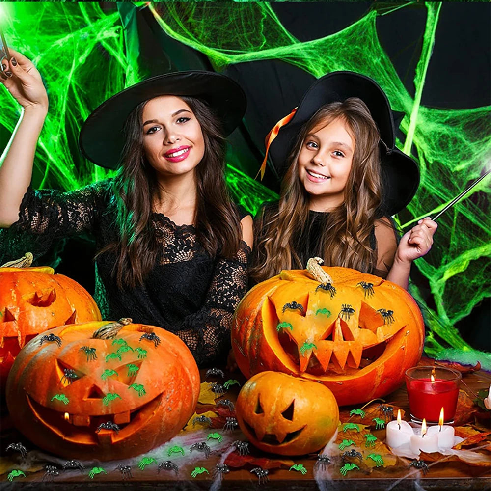 Halloween Fluorescent Spider Webs Glow Dark Spider Webs Halloween Cobweb Outdoor