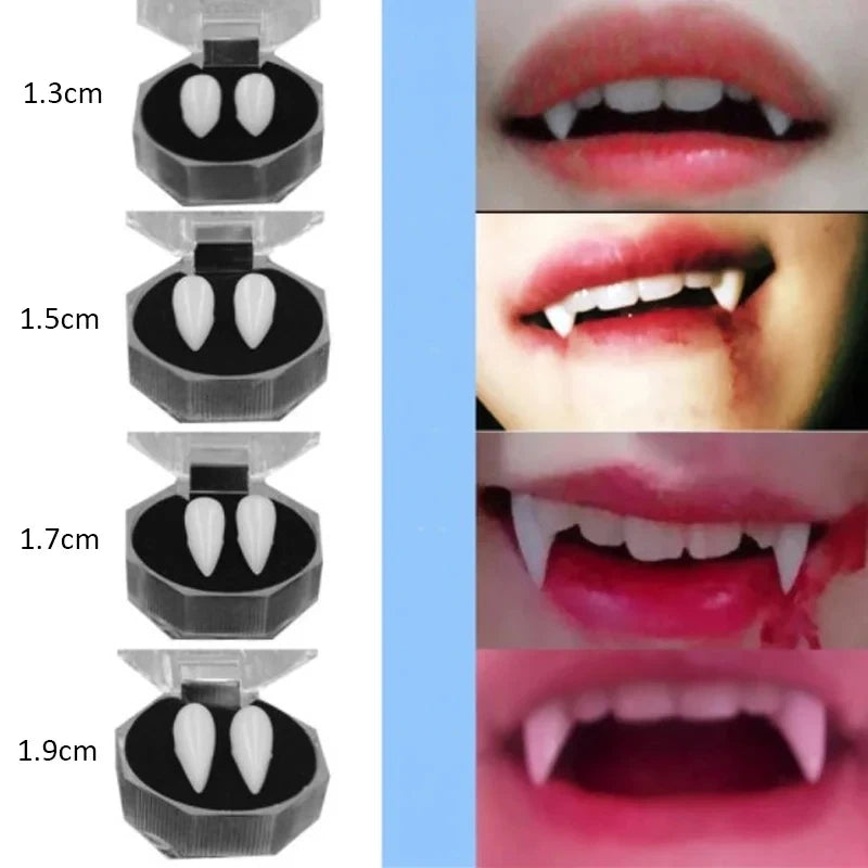 Vampire Teeth Fangs Dentures Props Halloween Costume Props False Teeth Solid