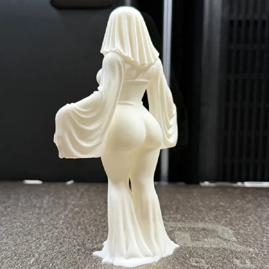 A 12cm Ghost Ornament 3D Printed White Dress Ghost Decoration Funny Halloween
