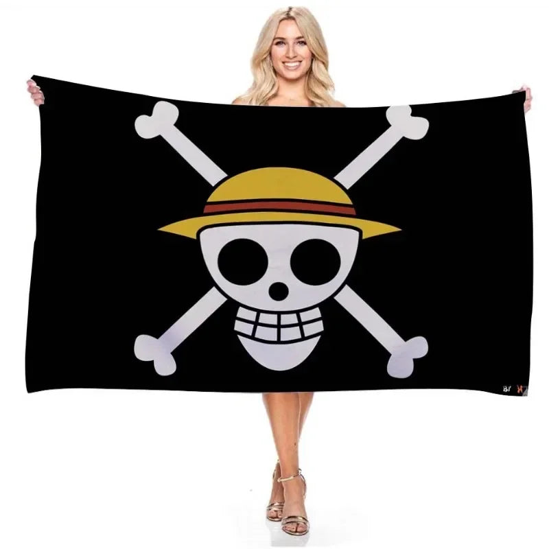Anime One Piece Pirate Skull Flag Home Bedroom Wall Decor Banner Painting