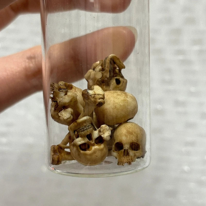 High-quality Mini Skull Model Halloween Home Decoration Dollhouse Plant Fish Tank