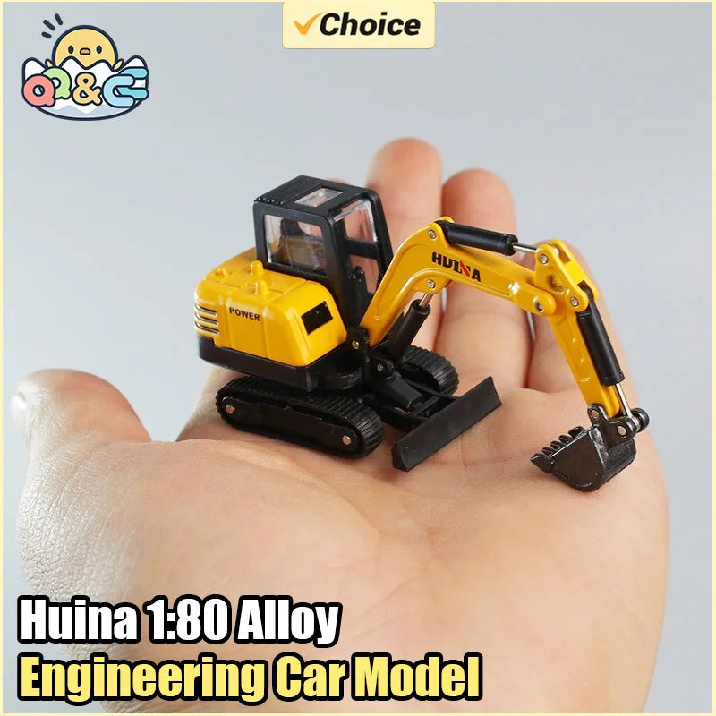 Huina 1:80 Alloy Engineering Car Model Excavator Dumper Dump Truck Loader