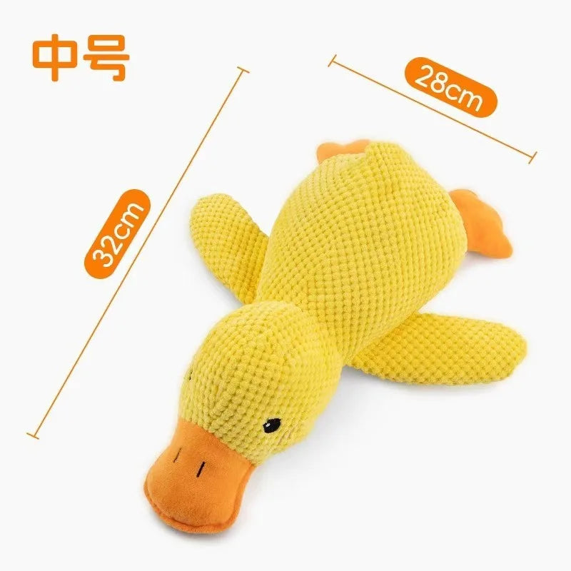 Little Yellow Duck Dog Toy Plush Companion Sleep Bite Resistant Grind Teeth