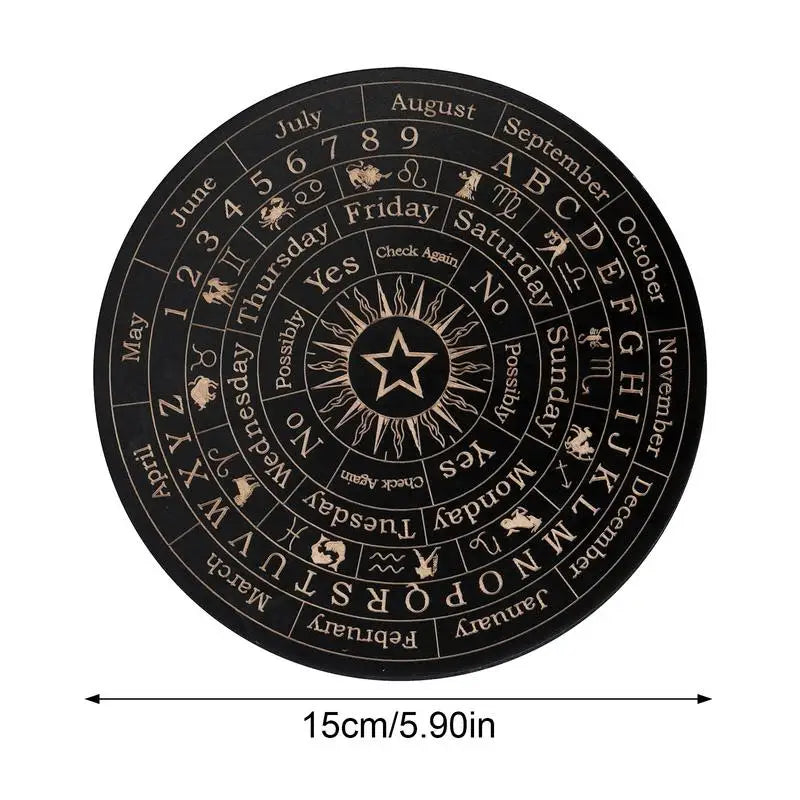 Wooden Pendulum Board Moon Star Divination Energy Healing Meditation Ouija