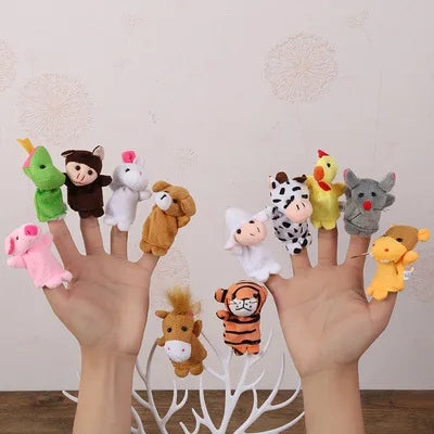 10 Pcs Cartoon Hand Doll Finger Puppet