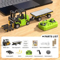 1:64 Bluetooth Remote Control Crane Forklift two-in-one Desktop Mini Alloy