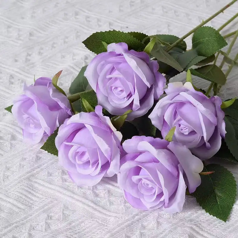 1 5 10 20pcs Roses Artificial Flowers Rose Flower Branch Realistic Fake