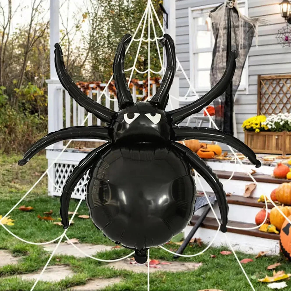 1pc Spiders Balloons Giant Black Happy Halloween Party Decor