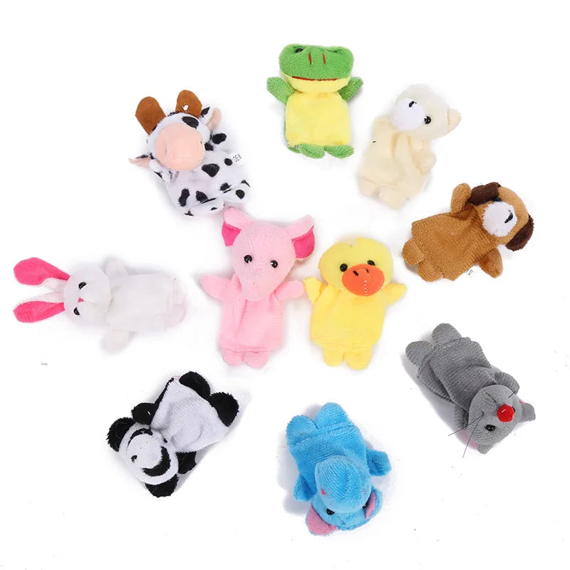 10 Pcs Cartoon Hand Doll Finger Puppet