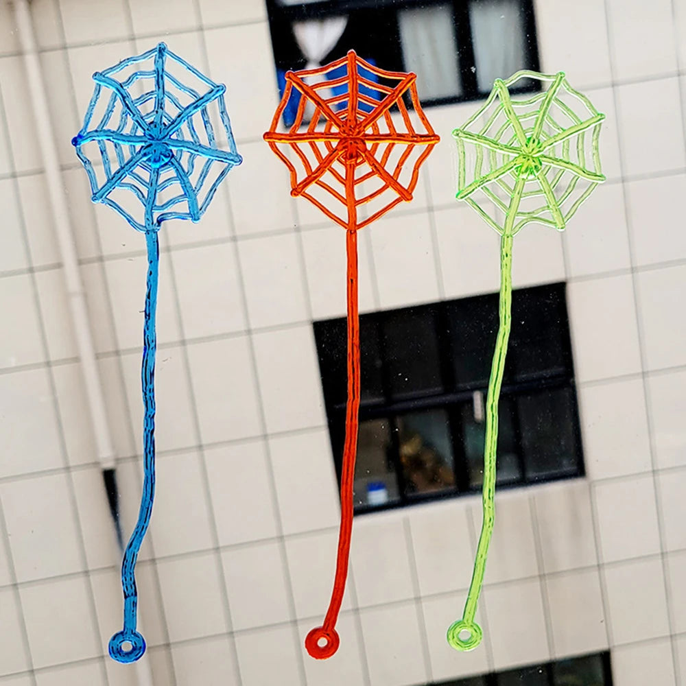 12/30Pcs Stretchable Climbing Spider Web Tricky Toys Kids