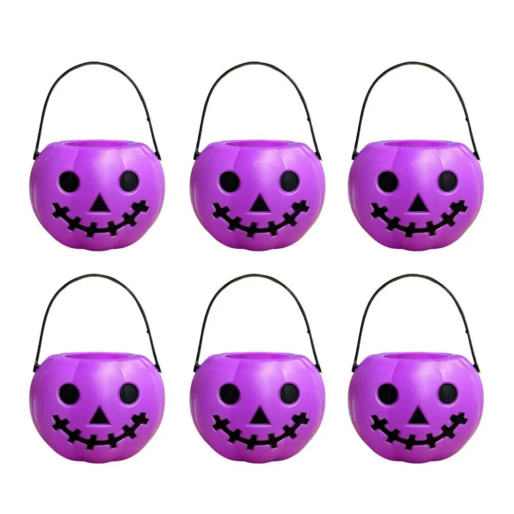 6PCS Set Spooky 6cm Size Halloween Pumpkin Jar Lid