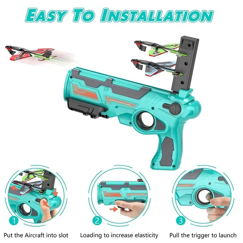 Children's Airplane Launcher Foam Flying Toy