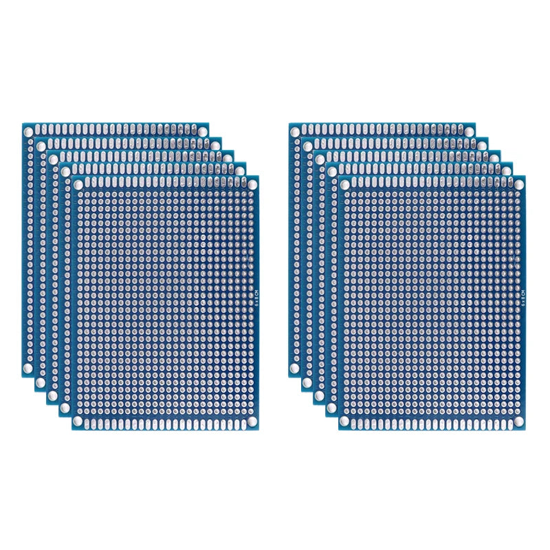5 10PCS PCB Board Prototype Board Blue 2x8 3x7 4x6 5x7 7x9cm Double Sided