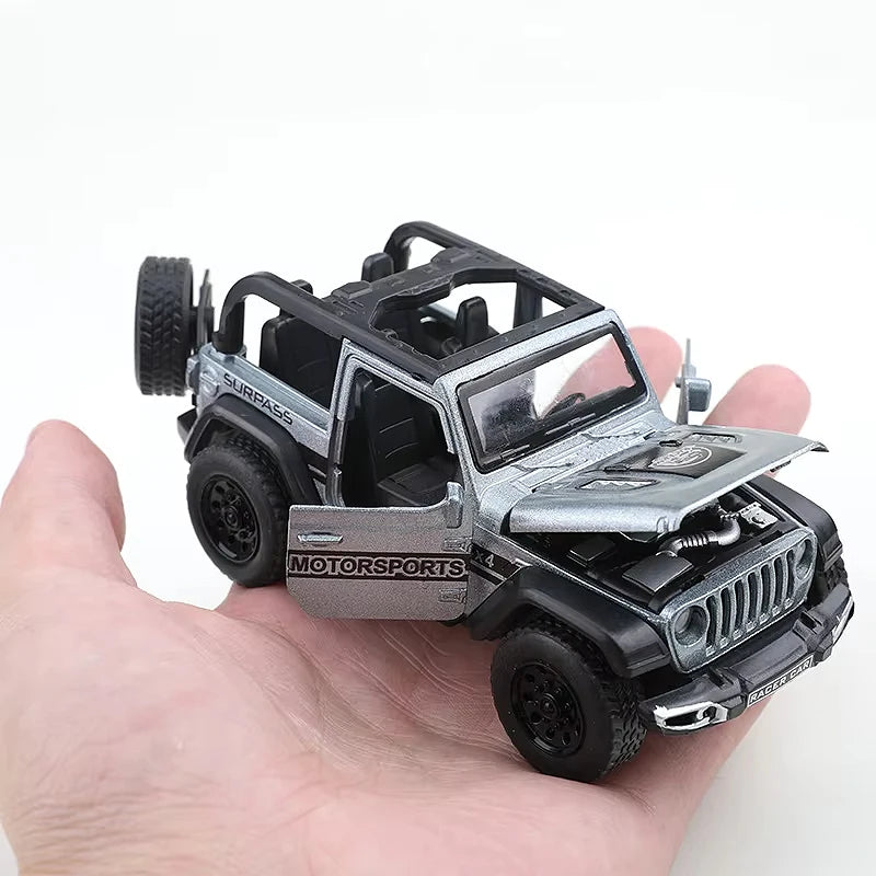 1 36 Convertible Wrangler Off-road Vehicle Die-cast Metal Boy's Toy Four Doors