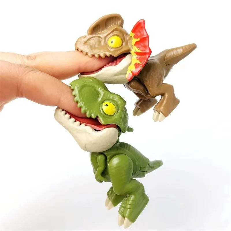 Jurassic Finger Dinosaur Triceratops Tyrannosaurus Model Toys Kids Creative