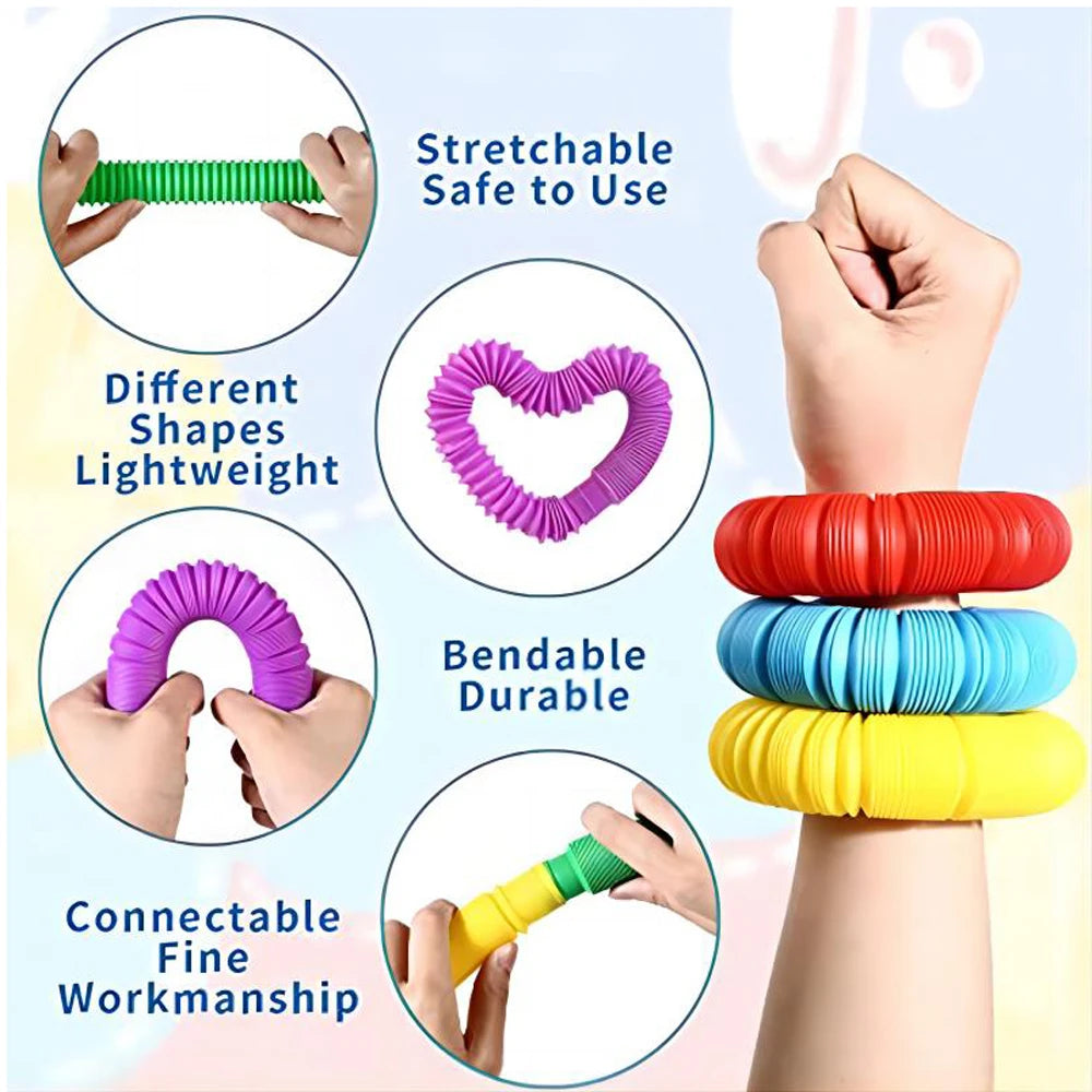 10-30 PCS Telescopic Tubes Fidget Toy Pop Relief