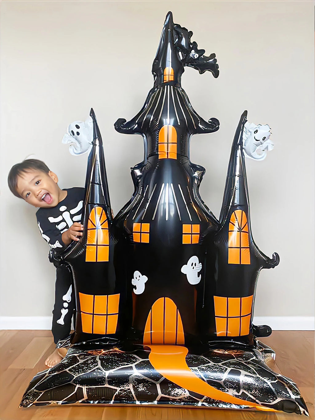 1pc Halloween 58-inch Super-Large Haunted House Castle Standing Foil balloon